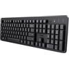 Trust Ody II Tastiera silenziosa QWERTY US Layout QWERTY US, tasti flottanti a basso profilo, a prova di fuoriuscite, ricevitore micro USB 2,4 GHz, tastiera wireless per PC, laptop, Mac - Nero