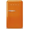 SMEG FRIGORIFERO VERTICALE SMEG FAB10ROR6, Capacità netta totale 122 l, Rumorosità: 35 dB(A), Dimensioni: L 54,5 cm A 97 P 65,9 cm, Arancione, Classe D