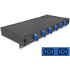 DELOCK 19" LWL Spleißbox 6x SC DX OS2 1HE spleißfer. Kompl.