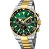 JAGUAR Orologio modello J862/3 della collezione Executive, cassa 43,5 mm verde con cinturino in acciaio bicolore per uomo