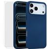 EVETANE Cover iPhone 17 Pro e 2 schermi di protezione - Silicone - Blu - refurbished