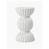 Lyngby Porcelaen Portacandele in porcellana con superficie scanalata Tura - Bianco