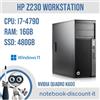 HP Workstation HP Z230 Cpu i7-4790 16GB RAM SSD 480GB Win11Pro NVIDIA QUADRO K600