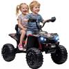 AIYAPLAY Quad Elettrico per Bambini ATV 24V 2 Posti, 2 Motori 120W, Nero