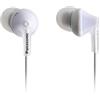 Panasonic RP-HJE125E-W Auricolari con Cavo ErgoFit, Cuffie In-Ear, Auricolari Taglia Personalizzata, Cavo da 1,1 m, Jack da 3,5 mm, Bianche