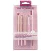 Real Techniques Naturally Beautiful Eye Makeup Brush Kit, Professional Eye Brush Set, Soft Bristles, Cosmetic Brushes For Eyeshadow, Eyebrow, Blending, Fan, and Eyelashs, 5 Piece Set, Pink
