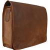 Fatto a mano Uomo Borsa Messenger In Pelle Marrone Vintage Vera Pelle Per Laptop Con Tracolla