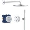 Grohe QuickFix Grohe 34880000 sistema doccia incasso con miscelatore termostatico Precision e soffione Vitalio Rain Mono 310, colore cromo lucido
