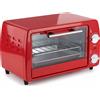 HOMCOM Fornetto Elettrico 10L da 750W con Temperatura Regolabile e Timer, 36.5x26x22 cm, Rosso | Aosom Italy
