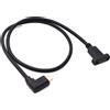 SYSTEM-S Cavo USB 3.1 da 60 cm con spina di tipo C e angolo di avvitamento della presa, nero