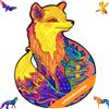 OEM Puzzle in legno a forma di volpe, 333 pezzi, dimensioni 31x40 cm - un design unico a forma di animale