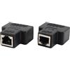 Lustrens Divisore RJ45, 1 ingresso e 2 uscite - adattatore LAN con doppia porta femmina, compatibile con cavi Cat5/Cat5e/Cat6/Cat7/Cat8