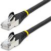 Lustrens Cavo Ethernet Cat6a da 7,5 metri, a bassa emissione di fumo e gas tossici (LSZH), schermato (S/FTP), con supporto PoE++ fino a 100W, colore nero