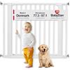BabyDan Perfect Close, Cancelletto a pressione per scale, 77,3-97,1 cm, Cancelletto per bambini, bianco, Made in Denmark - (Cancelletto per animali)