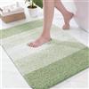 Exclusivo Mezcla Tappeto da Bagno, 60 x 90 cm, Assorbente e Antiscivolo | Asciugatura rapida, Lavabile in lavatrice, Morbido, Confortevole, Doccia, Cucina, Soggiorno, Decorazione, Verde Sfumato