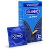 Durex Settebello Jeans, Preservativi Classici, Vestibilità Regular, 12 Profilattici pz