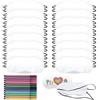 Dryxog 16 Pezzi Bemalabili Maschera per Dormire in Poliestere 12 Pennarelli Colorati, Morbida Mascherina Occhi per Dormire Confortabile Sleep Mask per Feste Pyjama Viaggi Giochi Adatta a Bambini