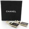 CHANEL Orecchini CHANEL Coco Mark profumo strass swing oro nero ABA756 con scatola o...