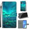 SIENIANLINE Cover per Oppo A53 / A53s / A32 4G custodia portafoglio Aurora | Chiusura magnetica, Scomparti carte, Funzione supporto, Pelle PU flip cover per Oppo A53 / A53s