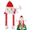 Hifot Cappello Natale con Orecchie Mobili, Cappello con Orecchie Che Si Muovono | Peluche Cappelli Divertenti per Bambini e Adulti, per Costume Natale Halloween Carnevale Feste di Invernale Compleanno Regalo