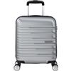 American Tourister Flashline Trolley sottosedile, 45 cm | Argento, trolley rigido, 45H x 35W x 20D cm, 23 L, 2.2 kg, con lucchetto TSA e cinghie interne incrociate