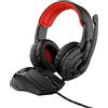 Trust GXT 785 Ravius, cablato, gioco, 275 g, cuffie, nero, rosso