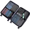 Set di 8 organizer da valigia neri