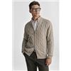 Spada Roma Cardigan a trecce in pura lana e cashmere — S — beige