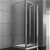 OGOMONDO Misure 73-75xh190 cm trasparente, CONFEZIONE 1 *** Lato fisso box doccia book adatto per porta a soffietto book cristallo temprato