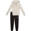 Puma - Tuta con Cappuccio Full Zip da Donna Sweat Fleece, Beige