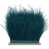 LONDGEN Piume di struzzo colorate con frange per abiti artigianali, cucito, vestiti, scarpe e cappelli, decorazione per matrimoni (blu-verde)