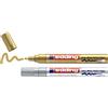 Edding 750 Marcatore a Vernice Lucida, Oro, Argento, Confezione da 2 Pennarelli, Punta Rotonda 2-4Mm, Pennarello Indelebile per Vetro, Pietra, Legno, Plastica, Carta, Impermeabile, Alta Copertura