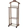 MA MAISON Doppio Indossatore da Camera in Legno di Faggio, Colore Noce: 43x33xH105 cm, Perfetto per Ordinare e Tenere in Perfetto Stato i Tuoi Abiti - Elegante e Funzionale Per Tutti gli Ambienti