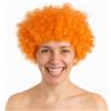 TK Gruppe Timo Klingler Parrucca afro riccia stile mullet retrò per carnevale e feste in maschera anni 80 90 Arancione