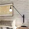 HomeLover Lampada da parete Potence Loft American retro pipe light comodino Long arm swing lighting E27 artists decor kitchen Wall decor light