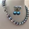 RWBUY Collana di perle barocche AAAA + 12-11 mm naturali Haiti nere blu 925s 16 pollici 18 pollici 20 pollici 22 pollici 24 pollici 35 pollici