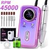 MOSKANY Lucidatore per unghie professionale per lima per unghie portatile ricaricabile da 45000 giri/min per strumenti da salone per smalto gel