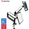 Nearhub Braccio del monitor Nearhub MS-002 Doppio braccio con morsetto a C e supporto con passacavo, regolazione flessibile Braccio del monitor per installazione senza sforzo