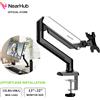 Nearhub Supporto per braccio per monitor singolo Nearhub, movimento completo con 180 ° Girevole 360 ° Rotazione per regolazione flessibile, supporto da scrivania