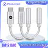 WAPUNO JCALLY JM12 Adattatore audio digitale da tipo C a 3,5 mm Hifi DAC KTO2H20 Chip 32 bit 384KH DSD128 Decoder da tipo C a 3,5 mm Amplificatore per auricolari