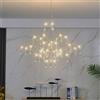 HomeLover Lampadari Mira Quasar Lustro dorato in acciaio inossidabile luce di cristallo Soggiorno Camera da letto Decorazione della sala da pranzo a LED Firefly Light