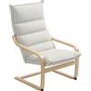 HOMCOM Poltrona HOMCOM moderna da soggiorno con braccioli curvi, cuscini, sedia da soggiorno in velluto - 67x83 cm, Crema