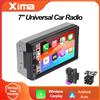 XIMA Autoradio 7 Pollici 2 Din con Carplay e Android Auto, Lettore MP5 Multimediale, Mirror Link Universale, Doppio FM, ISO, USB, Bluetooth