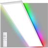 Oraymin Pannello LED RGB da Soffitto 120x30cm, 40W 4400LM Dimmerabile con Telecomando, Lampada 3000-6500K per Camera da Letto, Soggiorno, Ufficio