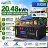 PAPOOL Batteria Lifepo4 48V 400Ah 20Kwh 6500 Cicli con RS485 51.2V 100Ah 200Ah 300Ah Batteria al Litio per Accumulo di Energia Solare Akku Disponibile in Stock UE
