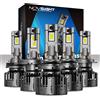 NOVSIGHT Lampadina LED per Fari Novsight T24 H4 9003 H7 H11 9005 9006 9012 130W 28000LM 6500K, Luci LED Super Luminose per Auto, Abbaglianti/Anabbaglianti