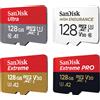 SanDisk Ultra MicroSD 32GB 64GB 128GB 256GB Extreme/High Endurance/Extreme PRO Scheda di Memoria Full HD 4K per Action Cam o Droni