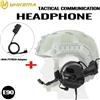 YHKEMA Cuffie tattiche da tiro YHKEMA E90 con protezione acustica per casco, cuffie per comunicazione da caccia e allenamento con adattatore PTT