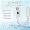 NONE Adattatore Audio DAC USB-C a 3,5mm JCALLY JM12 Aggiornato 2026, Amplificatore per Cuffie HiFi, Decoder Digitale 32Bit 384kHz DSD128
