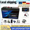 Ddadache Batteria al litio 18650 ad alta capacità 100% 24V 150 Ampereora, pacco batteria ricaricabile per veicoli elettrici solari + caricabatterie da 25,2 Volt 2 Ampere, batteria di alimentazione adatta per